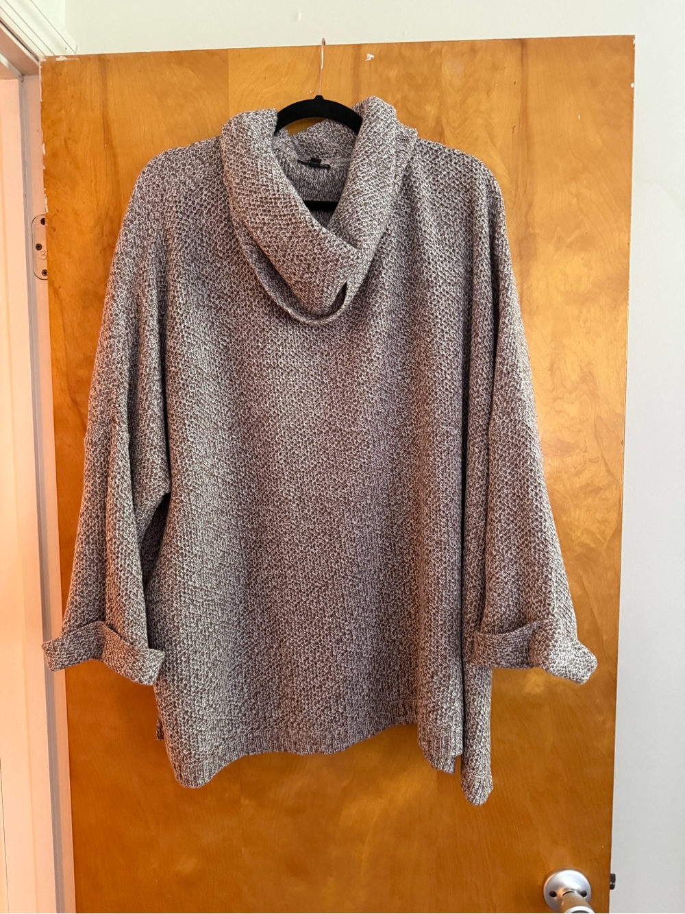 Express Oversized Cowl Neck Sweater - Brown